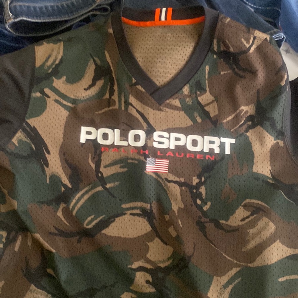 Old school polo sport jersey Camo
